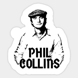 phil collins young black and white Sticker